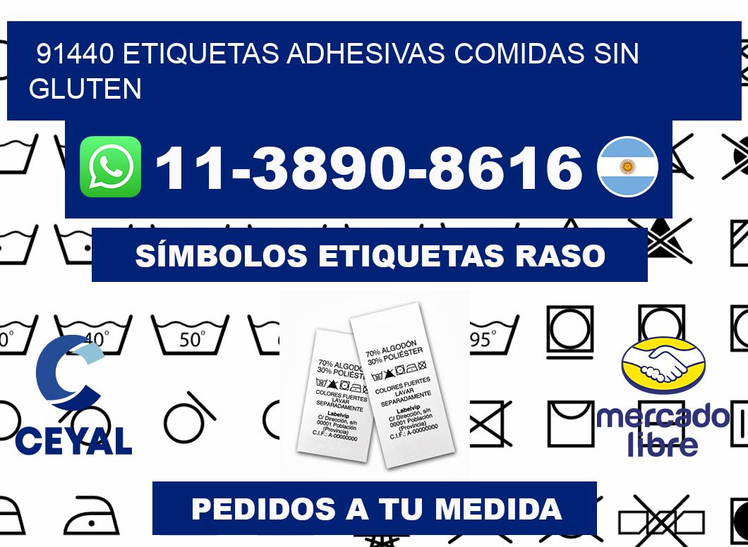 91440 etiquetas adhesivas comidas sin gluten