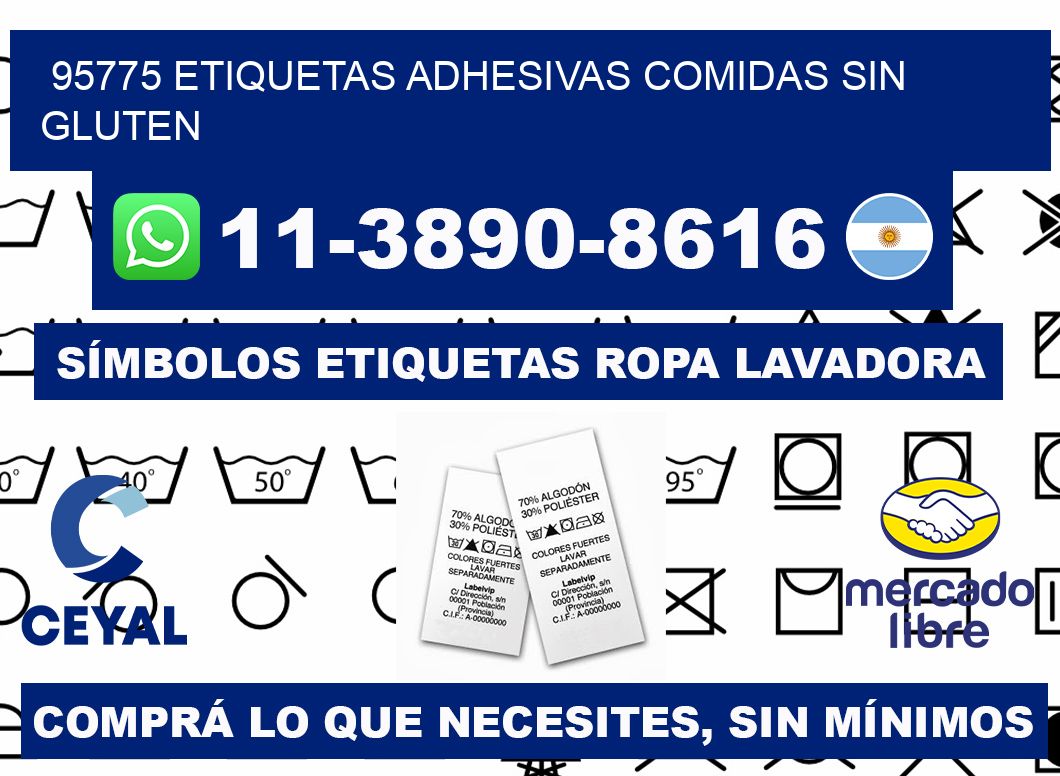 95775 etiquetas adhesivas comidas sin gluten