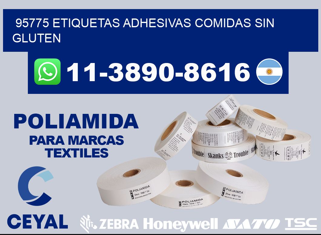 95775 etiquetas adhesivas comidas sin gluten