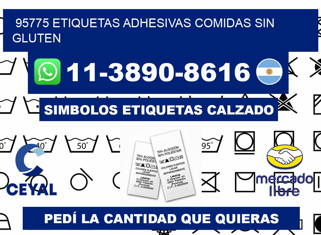 95775 etiquetas adhesivas comidas sin gluten