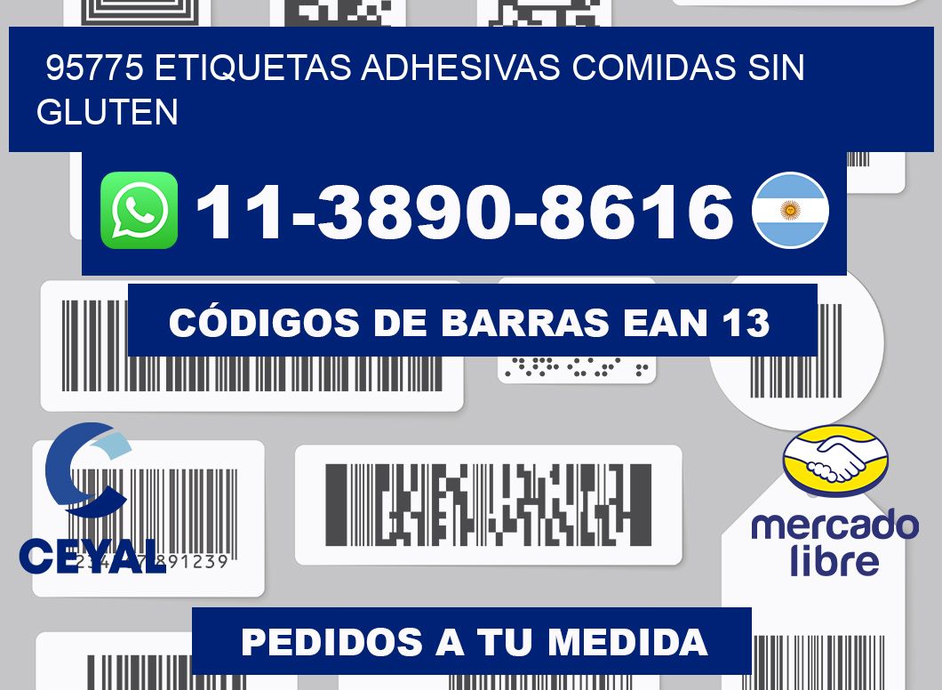95775 etiquetas adhesivas comidas sin gluten