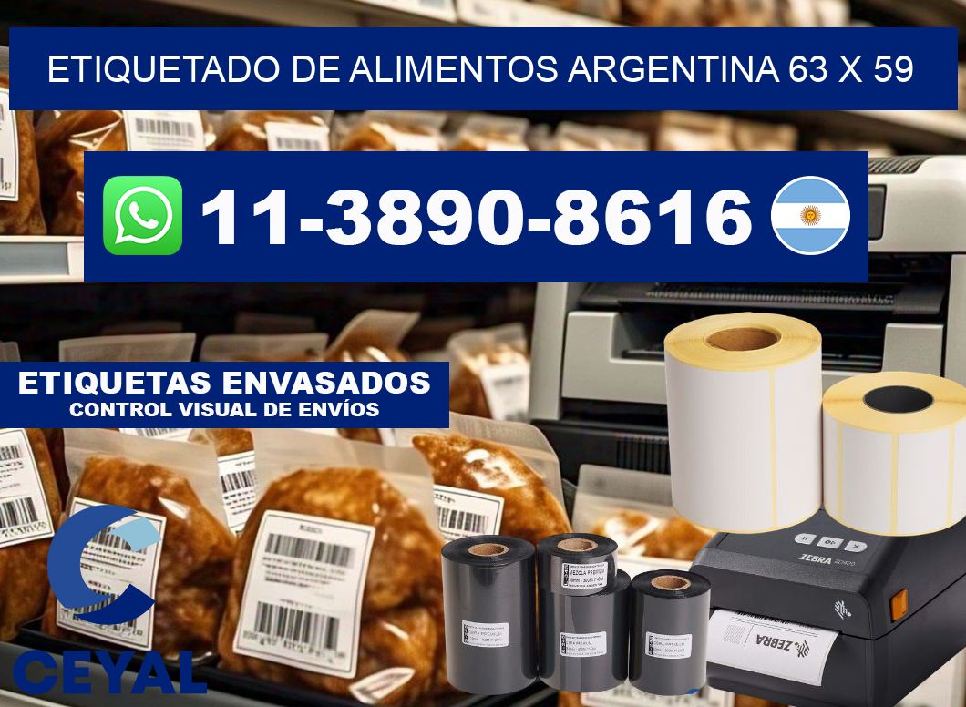 Etiquetado de alimentos Argentina 63 x 59