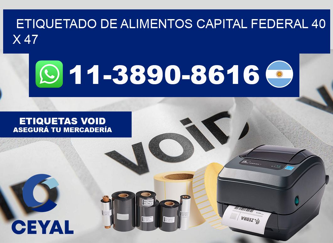 Etiquetado de alimentos capital federal 40 x 47
