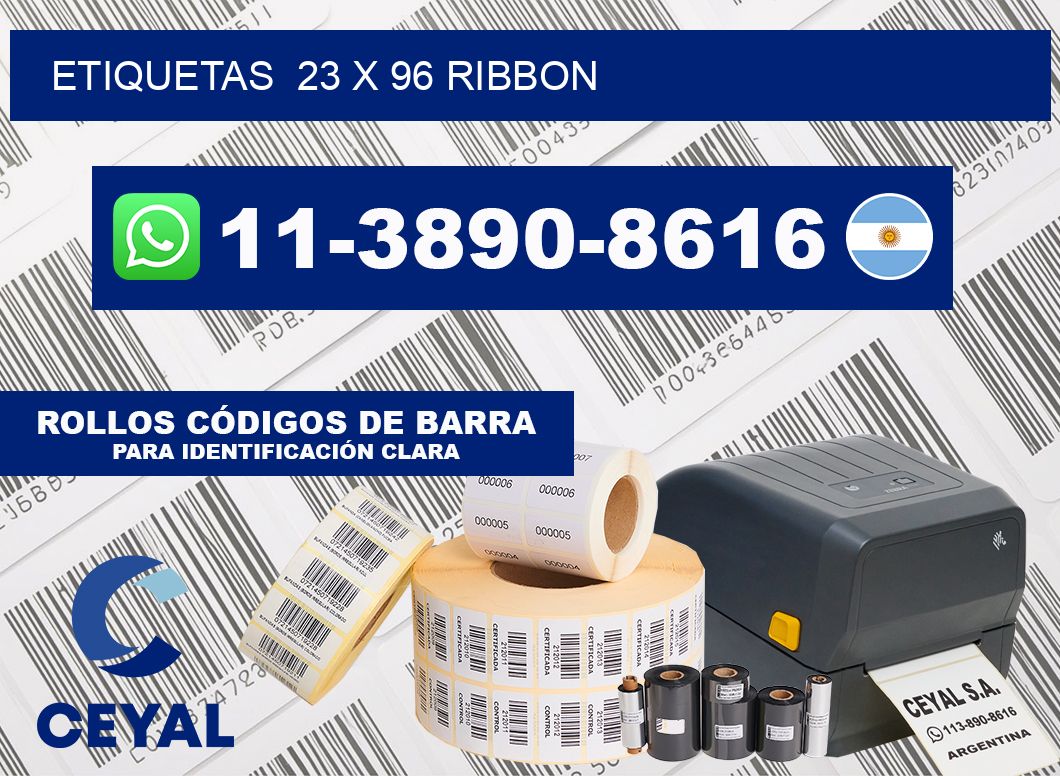 Etiquetas  23 x 96 ribbon