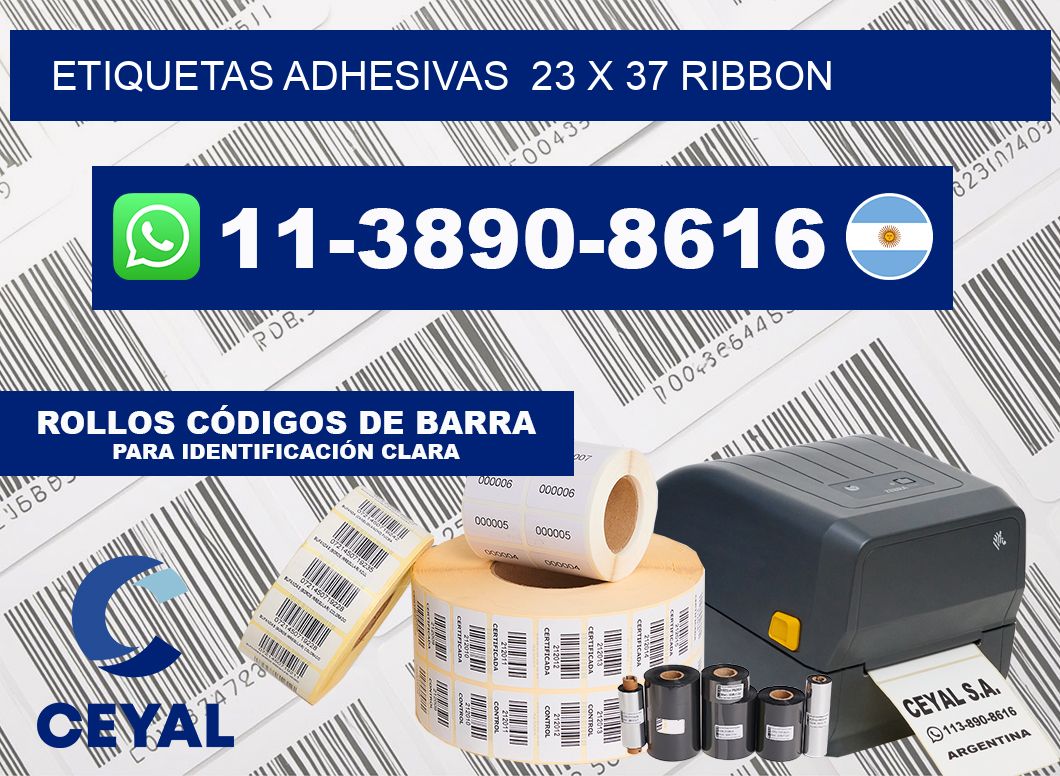 Etiquetas adhesivas  23 x 37 ribbon