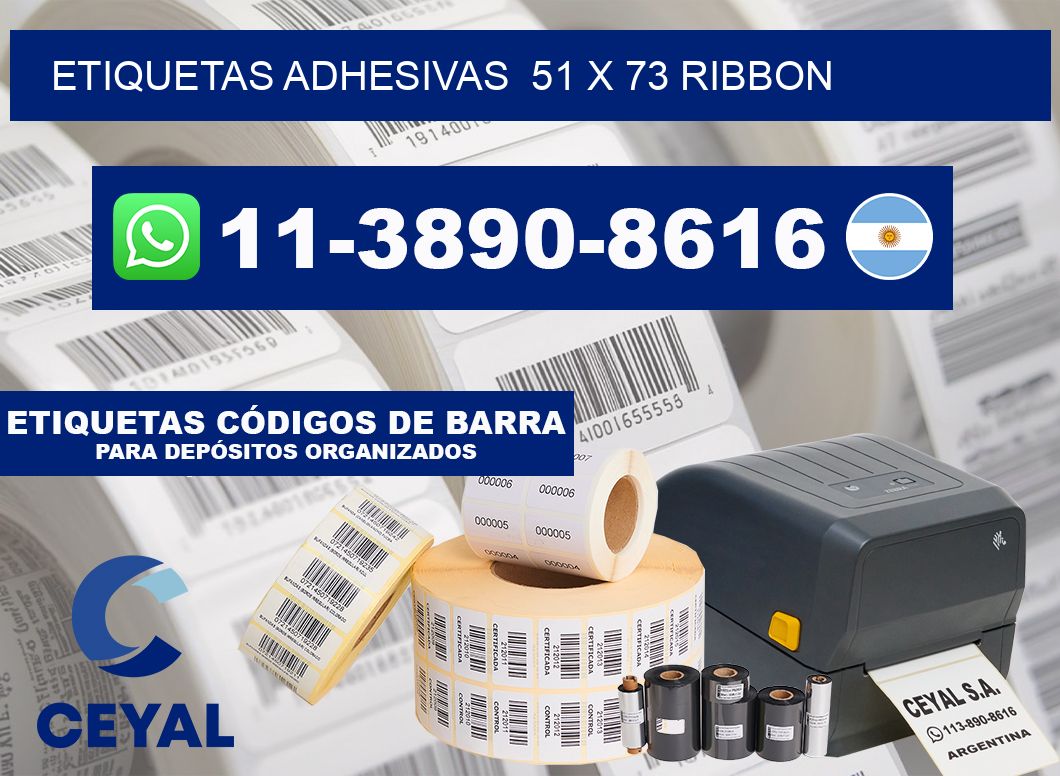 Etiquetas adhesivas  51 x 73 ribbon