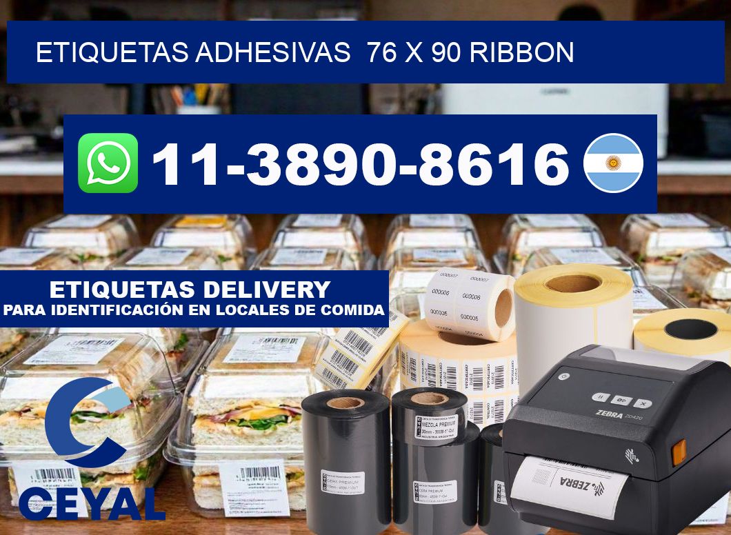Etiquetas adhesivas  76 x 90 ribbon