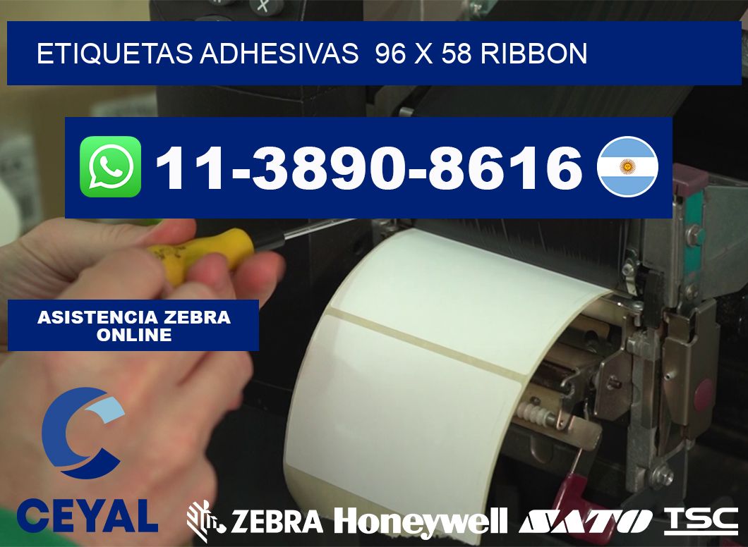 Etiquetas adhesivas  96 x 58 ribbon