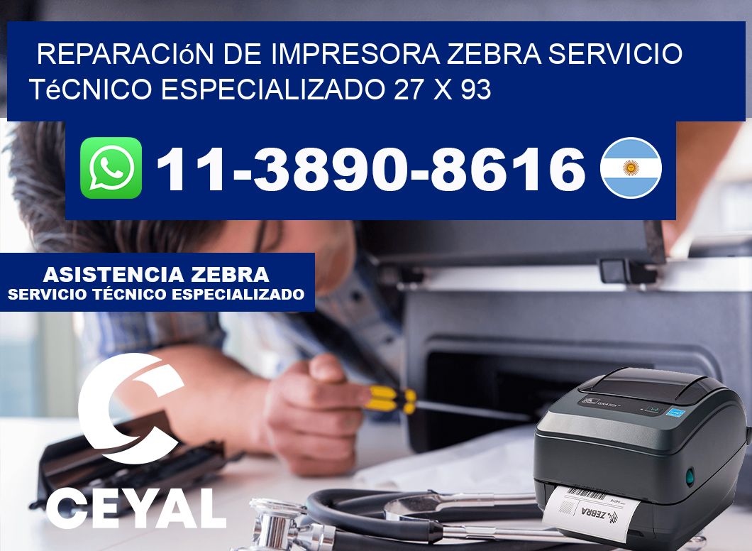 Reparación de Impresora Zebra Servicio Técnico Especializado 27 x 93
