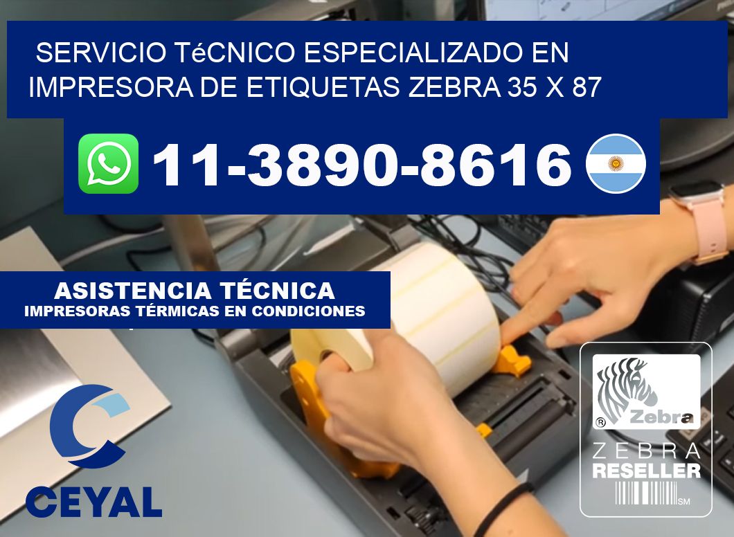 Servicio Técnico Especializado en Impresora de Etiquetas Zebra 35 x 87