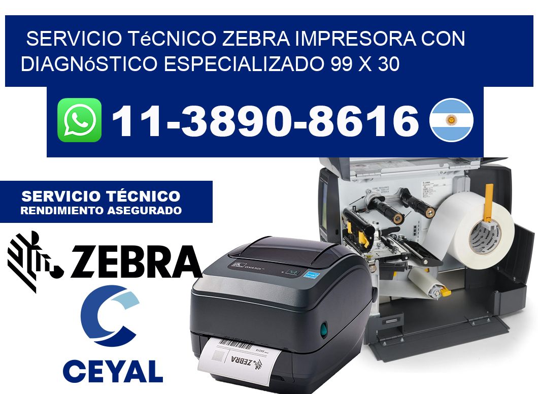 Servicio Técnico Zebra Impresora con Diagnóstico Especializado 99 x 30