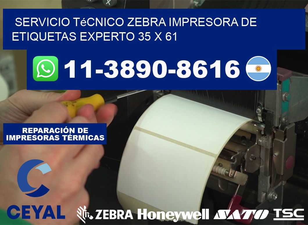 Servicio Técnico Zebra Impresora de Etiquetas Experto 35 x 61