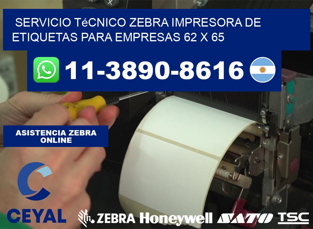 Servicio Técnico Zebra Impresora de Etiquetas para Empresas 62 x 65