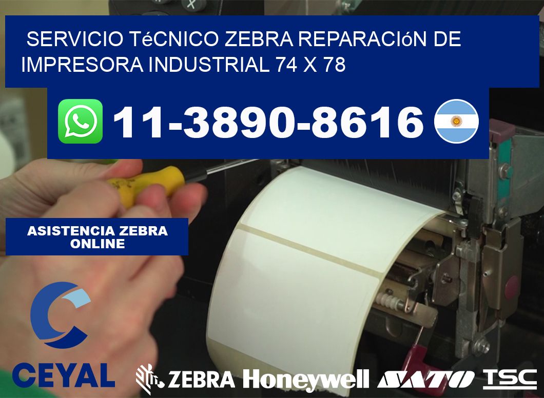 Servicio Técnico Zebra Reparación de Impresora Industrial 74 x 78
