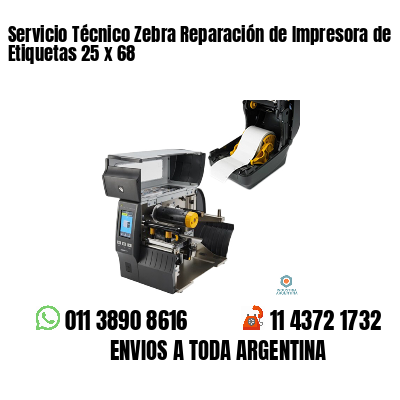 Servicio Técnico Zebra Reparación de Impresora de Etiquetas 25 x 68