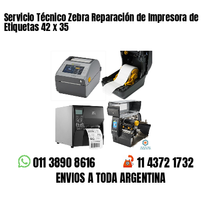 Servicio Técnico Zebra Reparación de Impresora de Etiquetas 42 x 35