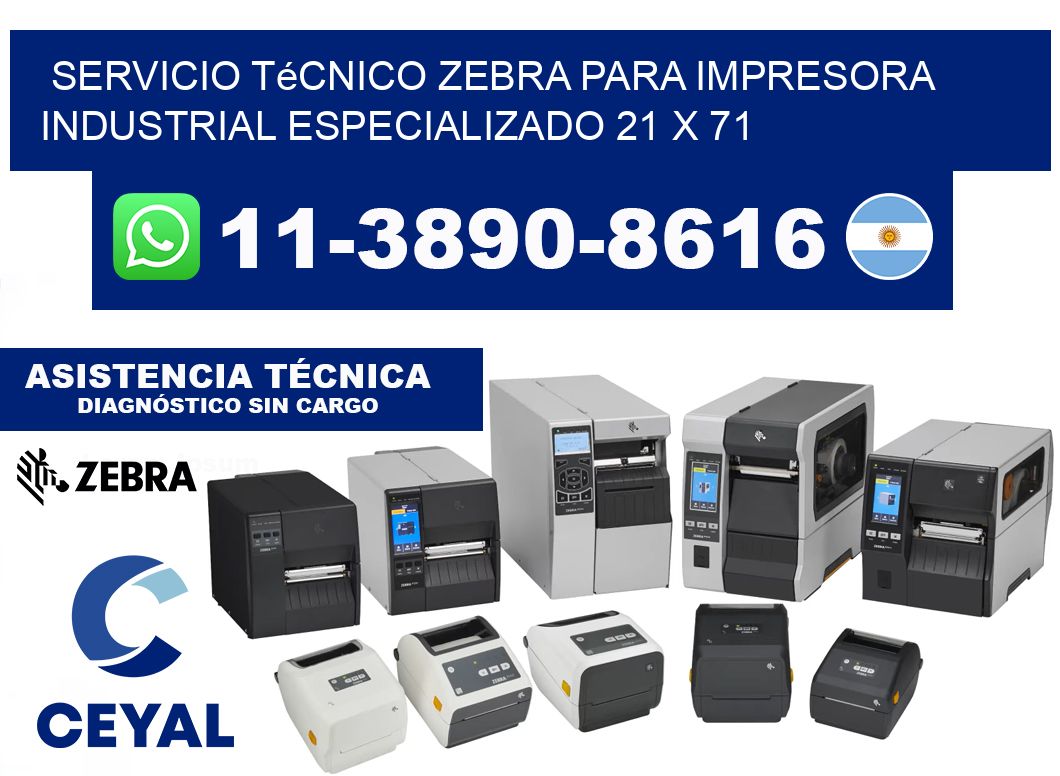 Servicio Técnico Zebra para Impresora Industrial Especializado 21 x 71