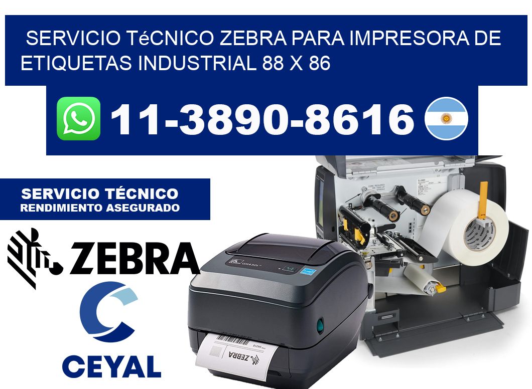 Servicio Técnico Zebra para Impresora de Etiquetas Industrial 88 x 86
