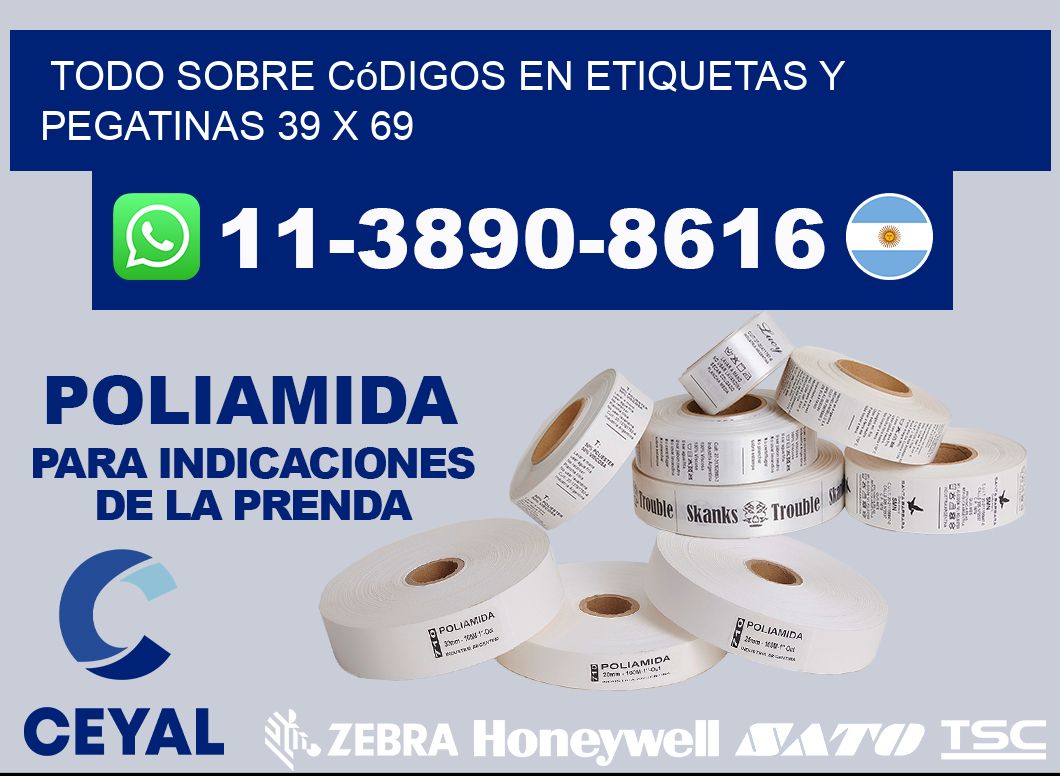 Todo sobre códigos en etiquetas y pegatinas 39 x 69