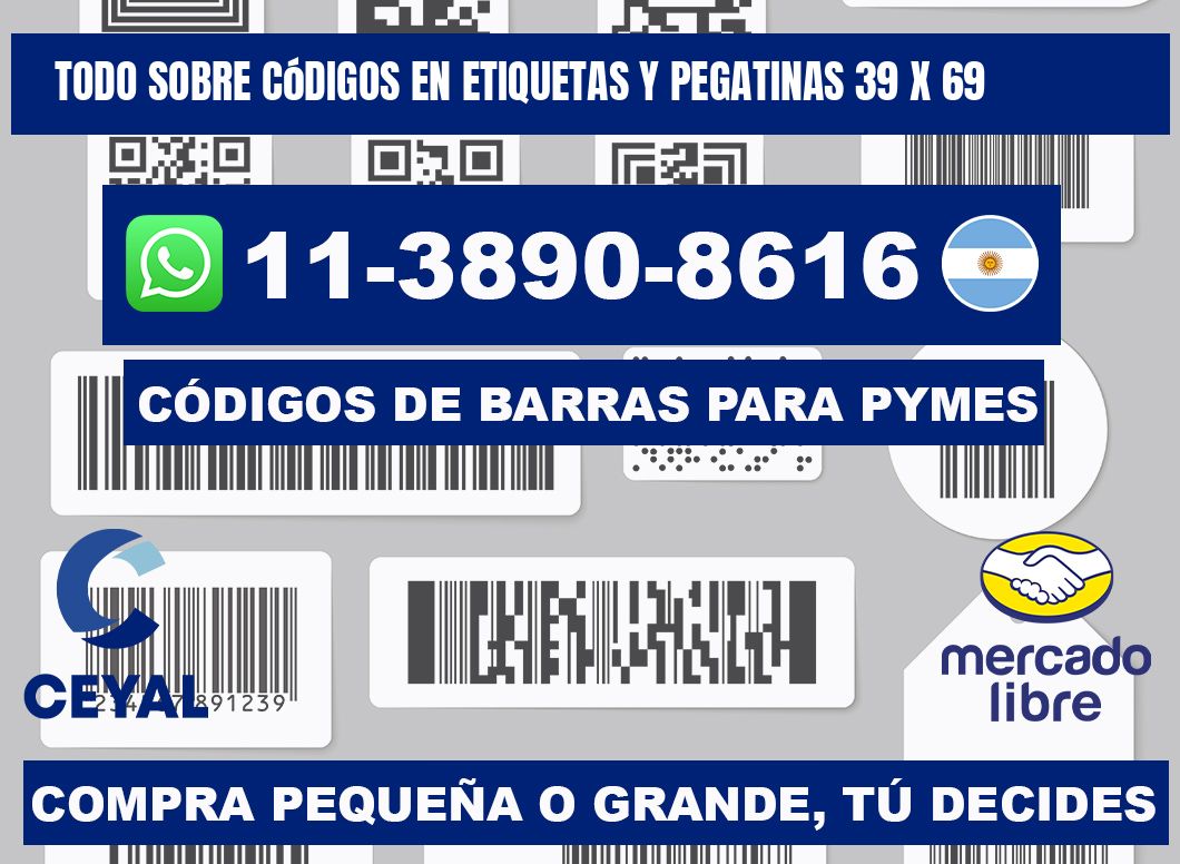 Todo sobre códigos en etiquetas y pegatinas 39 x 69