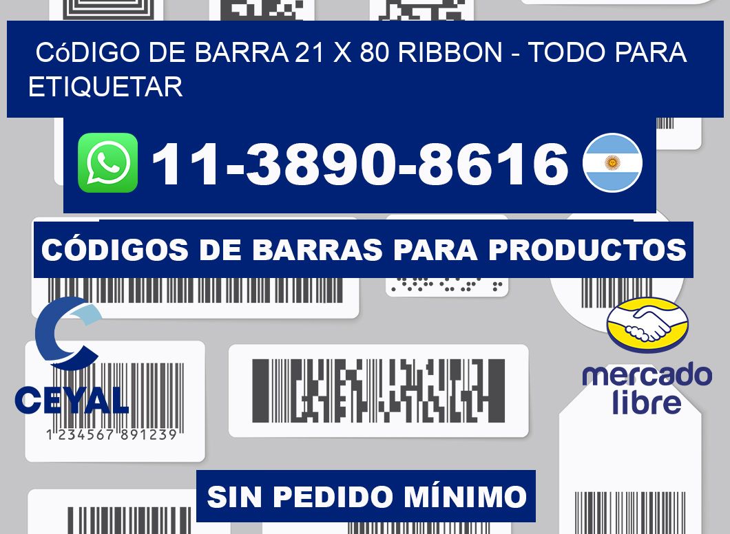 código de barra 21 x 80 ribbon - Todo para Etiquetar