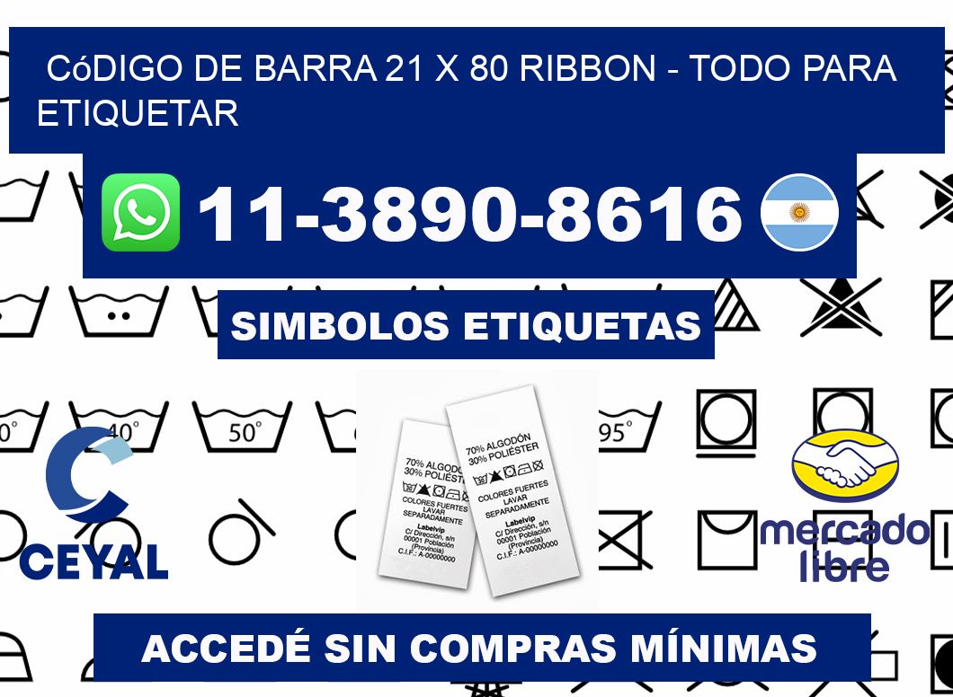 código de barra 21 x 80 ribbon - Todo para Etiquetar