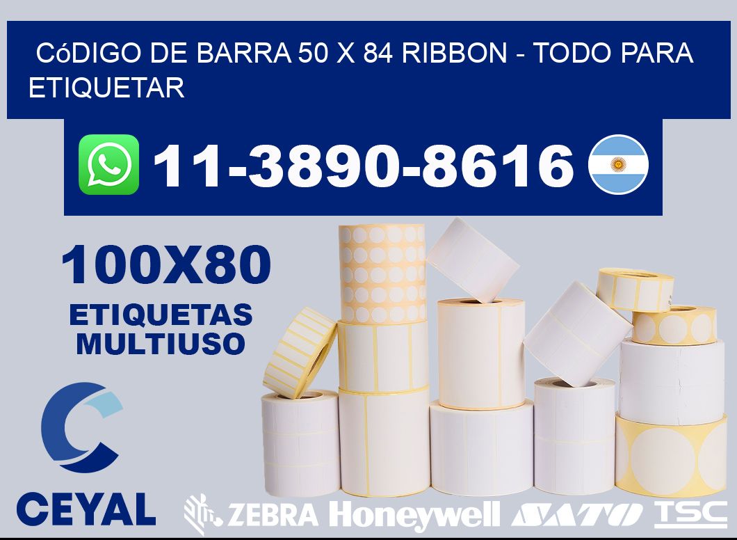 código de barra 50 x 84 ribbon - Todo para Etiquetar