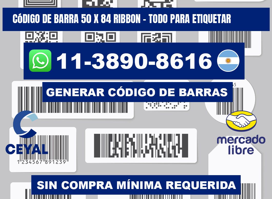 código de barra 50 x 84 ribbon - Todo para Etiquetar
