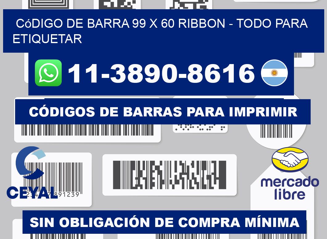 código de barra 99 x 60 ribbon - Todo para Etiquetar