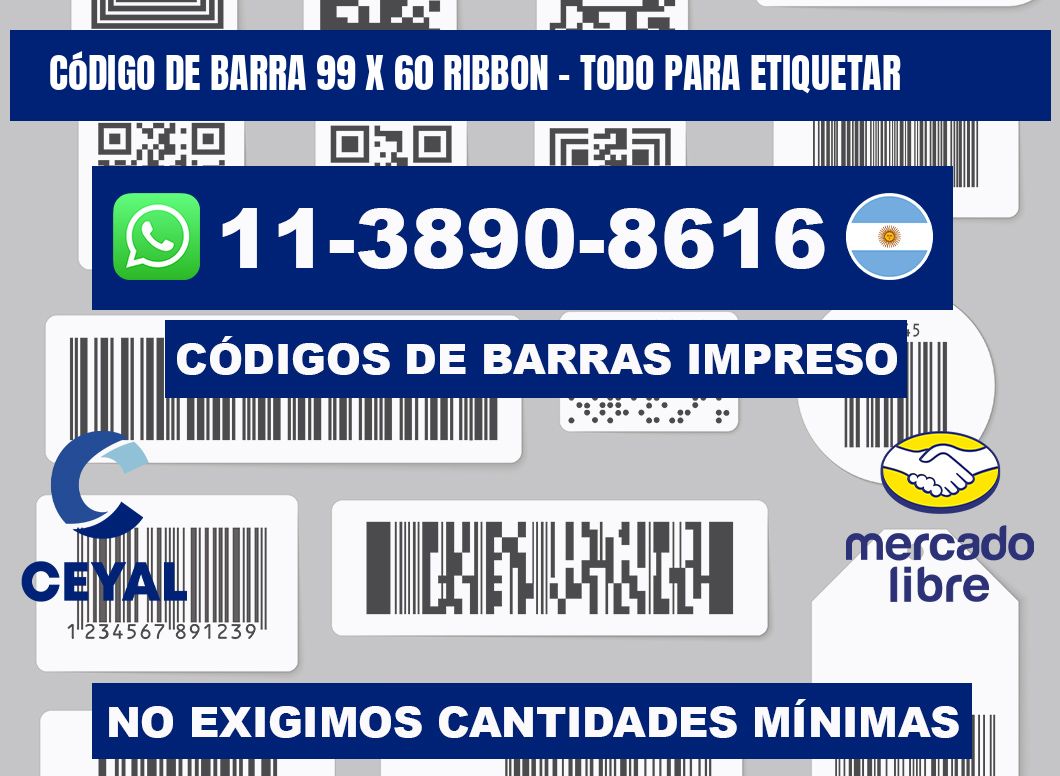 código de barra 99 x 60 ribbon - Todo para Etiquetar