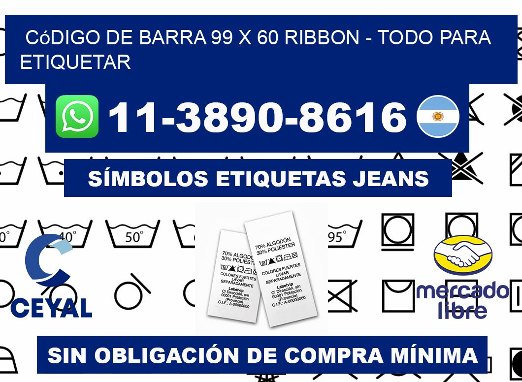código de barra 99 x 60 ribbon - Todo para Etiquetar