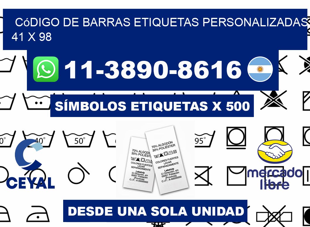 código de barras etiquetas personalizadas 41 x 98