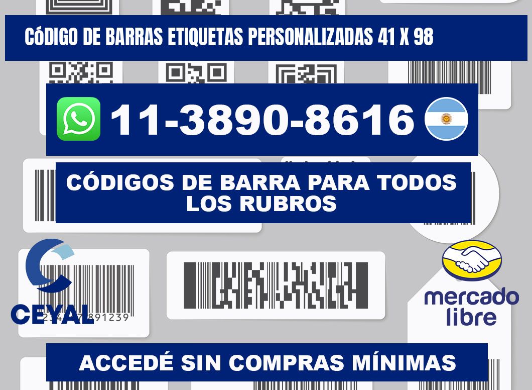 código de barras etiquetas personalizadas 41 x 98