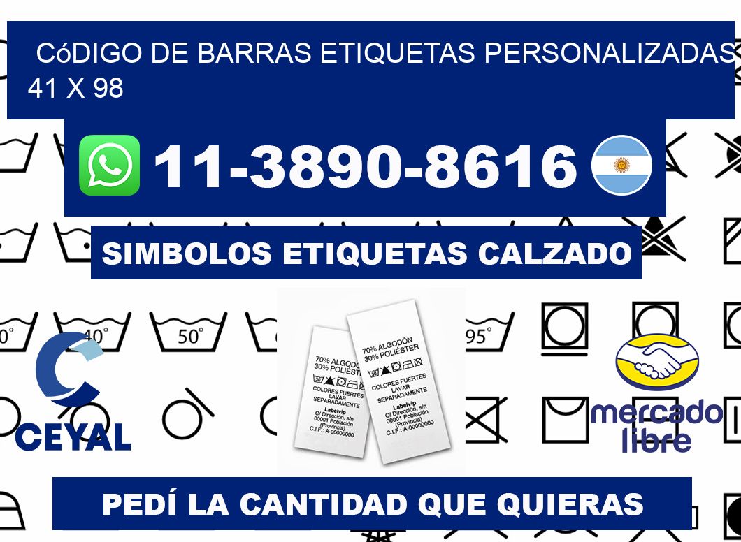 código de barras etiquetas personalizadas 41 x 98
