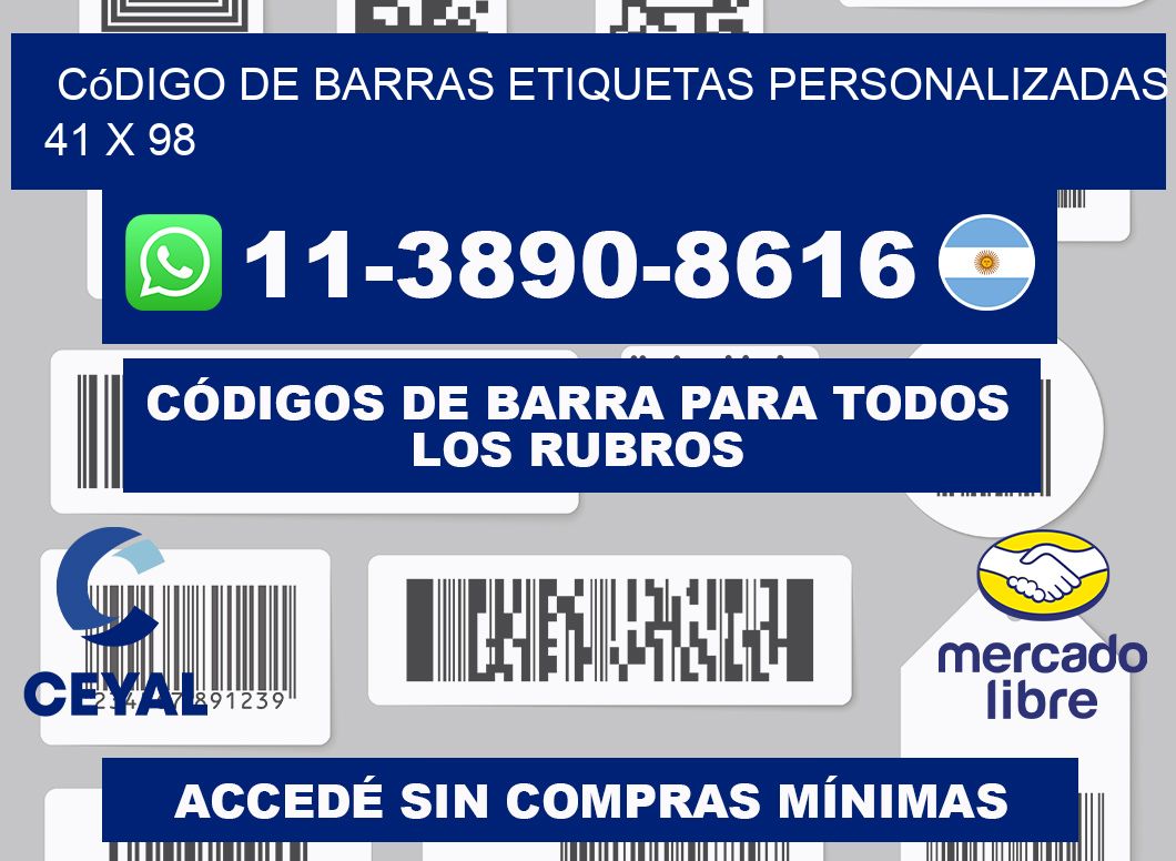código de barras etiquetas personalizadas 41 x 98