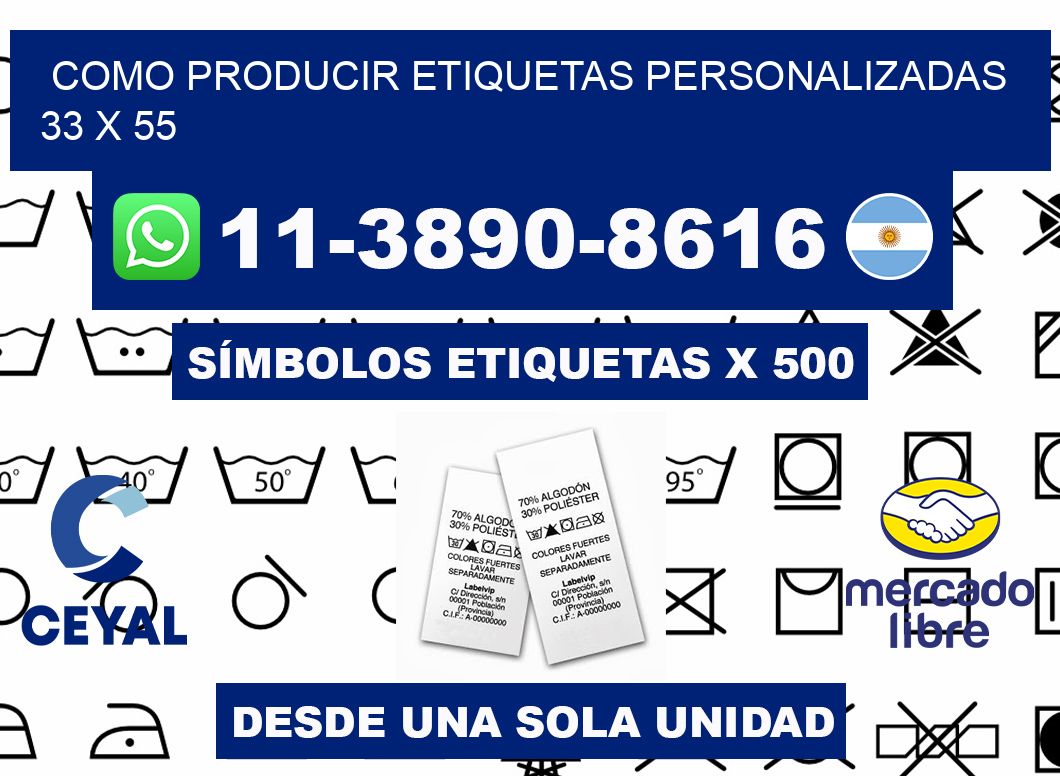 como producir etiquetas personalizadas 33 x 55