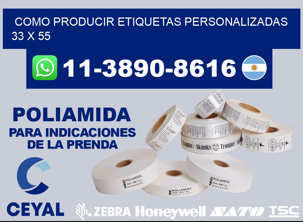 como producir etiquetas personalizadas 33 x 55