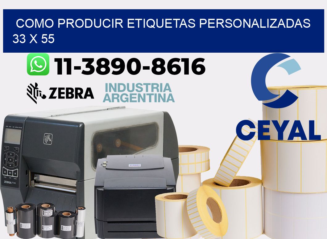 como producir etiquetas personalizadas 33 x 55