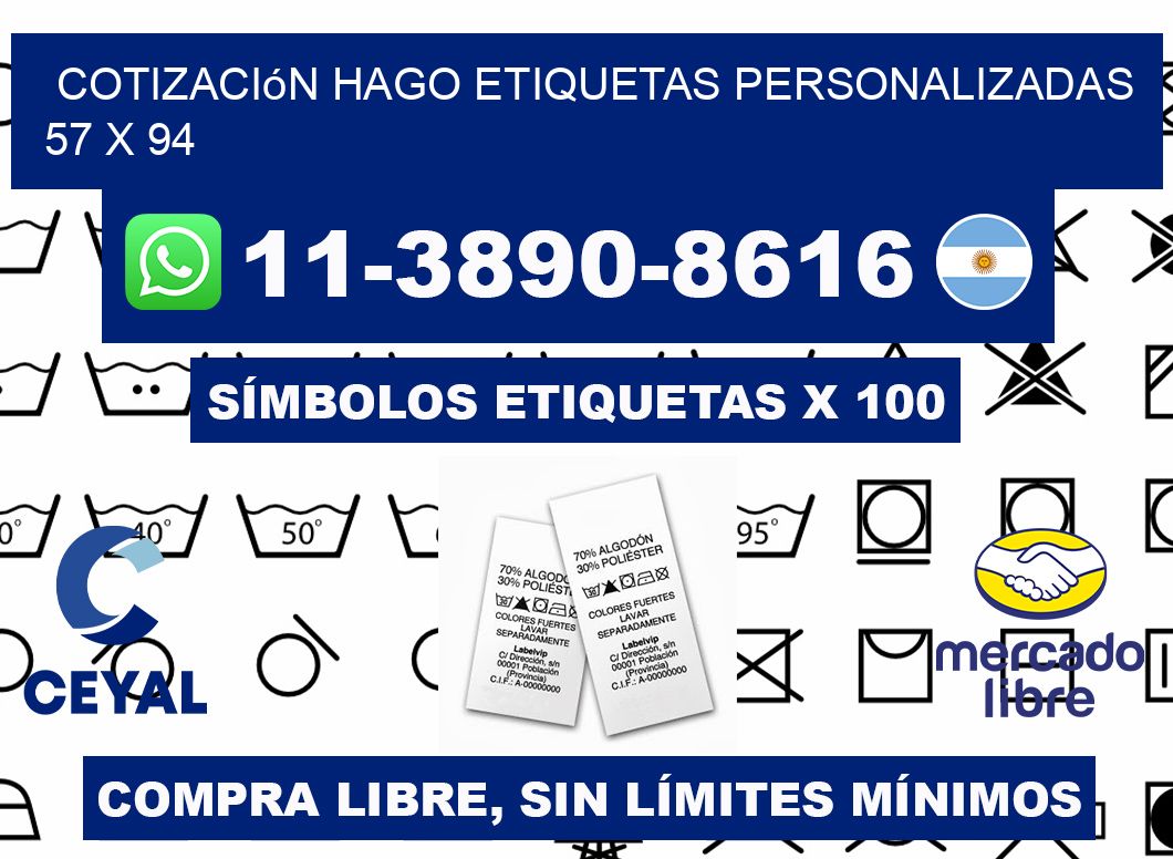 cotización hago etiquetas personalizadas 57 x 94