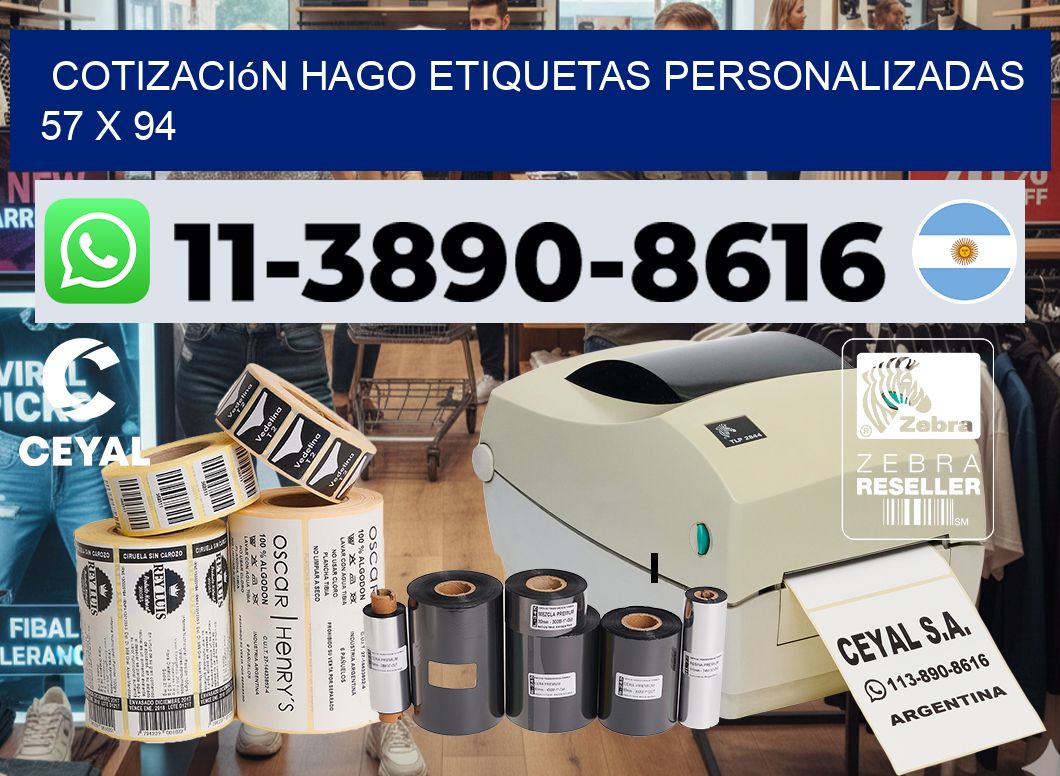 cotización hago etiquetas personalizadas 57 x 94