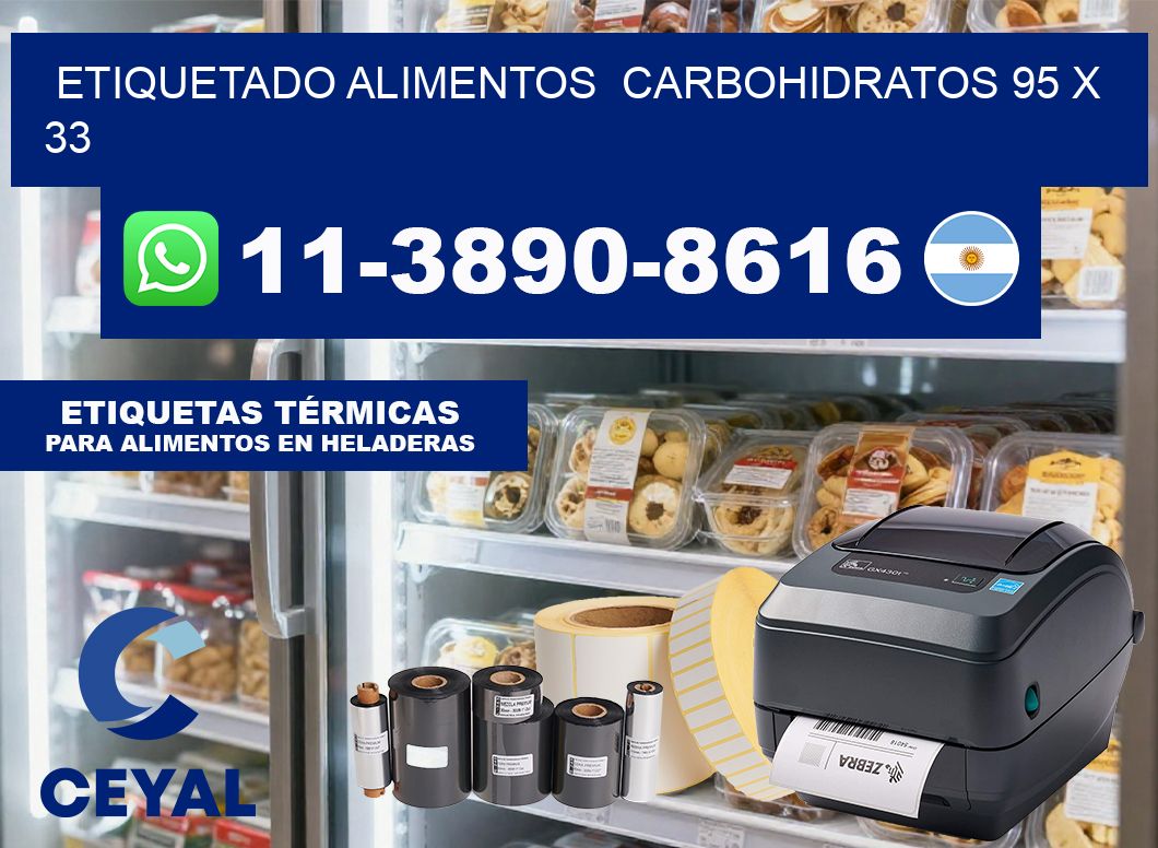 etiquetado alimentos  Carbohidratos 95 x 33