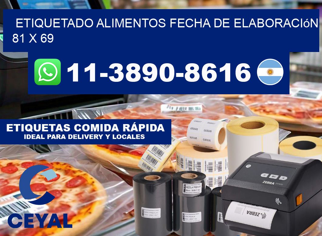 etiquetado alimentos Fecha de elaboración 81 x 69