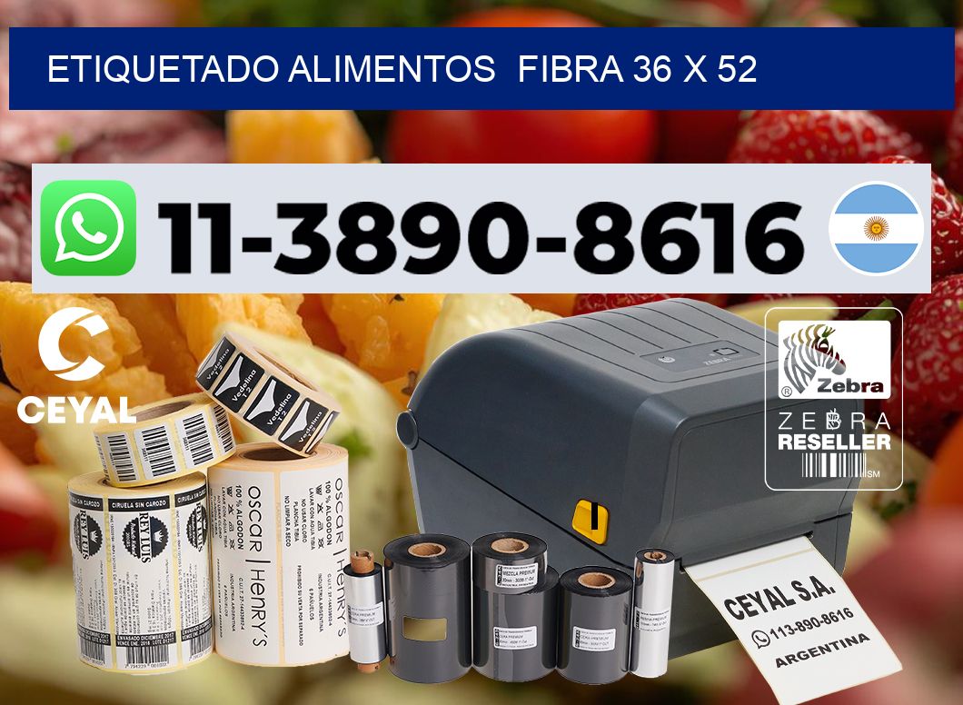 etiquetado alimentos  Fibra 36 x 52