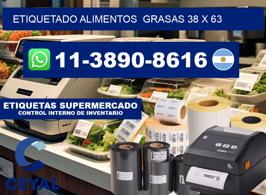 etiquetado alimentos  Grasas 38 x 63