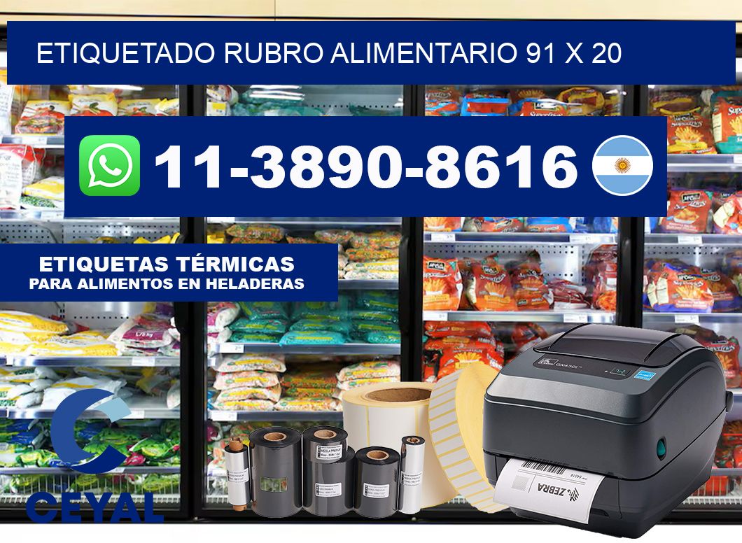 etiquetado rubro alimentario 91 x 20