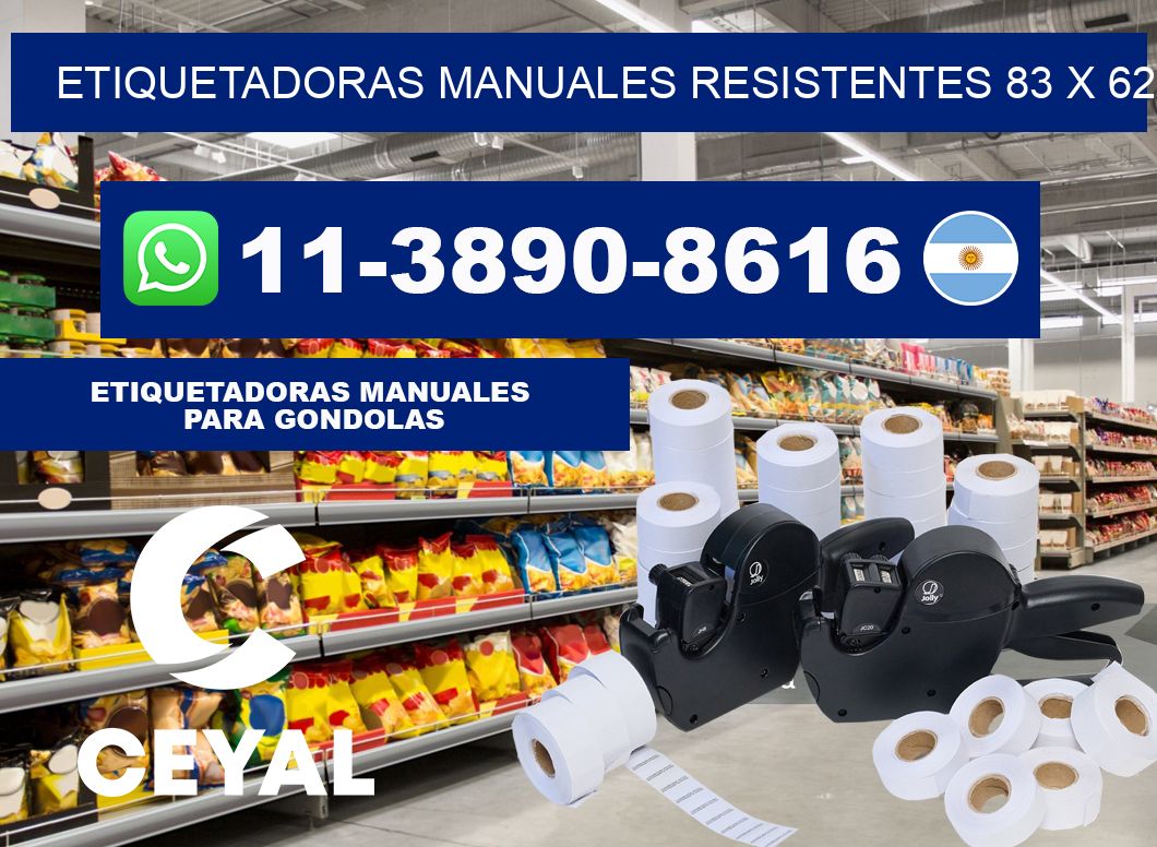 etiquetadoras manuales resistentes 83 x 62