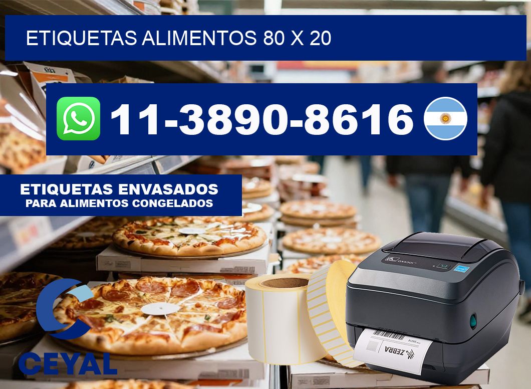 etiquetas alimentos 80 x 20