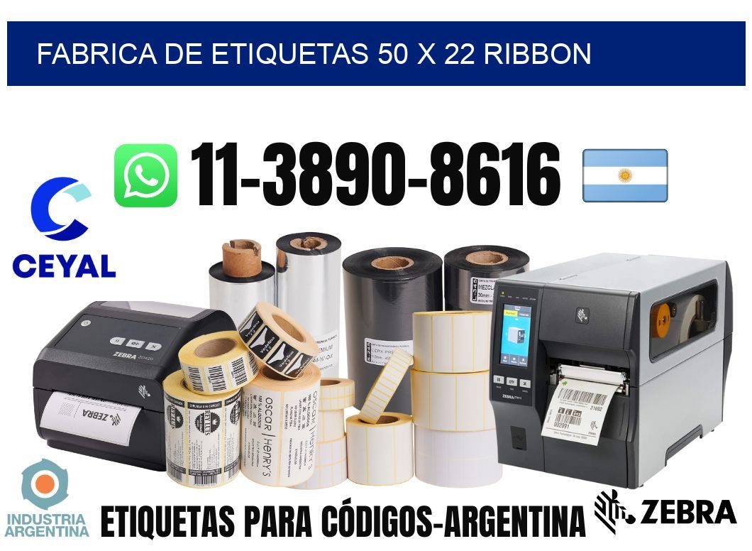 fabrica de etiquetas 50 x 22 ribbon