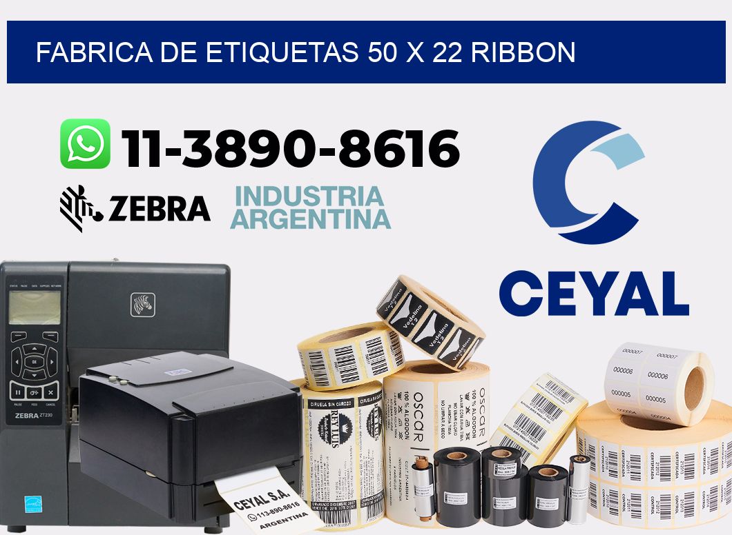 fabrica de etiquetas 50 x 22 ribbon