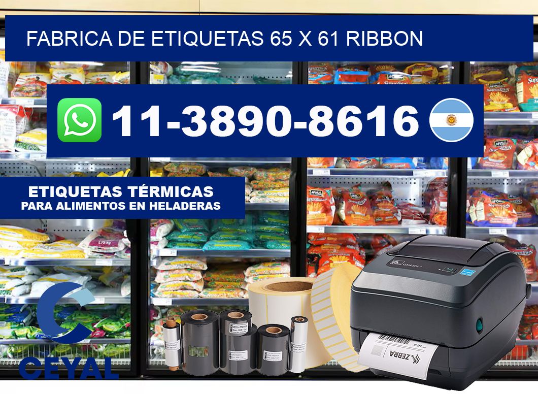 fabrica de etiquetas 65 x 61 ribbon